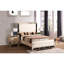 Grand lit moderne Pearl, flair fascinant, H 64 po x l 65 po x P 92 po, matériaux, finition, tracas - qualité d'assemblage minimaliste, blanc, trait rapide