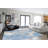 Tapis bleu/blanc