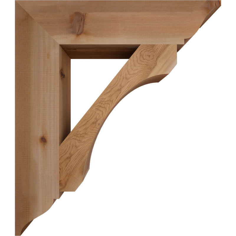 Support en bois rustique traditionnel BKTLEC01, Cèdre rouge de l'Ouest (lisse), H 32 po x l 5,5 po x P 28 po