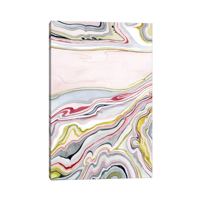 Watercolour Marbling I by Grace Popp - Wrapped Canvas Print, 20.32 cm H x 30.48 cm W
