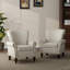 Upholstered Linen Armchair-1291803046