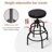 Industrial Bar Table And 4 Stools Set, Solid Pine Wood With Black Walnut Finish, Fixed Height Bar Height Table With Adjustable Stools For Kitchen, Dining Room, Home Bar & Cafe-1852049214