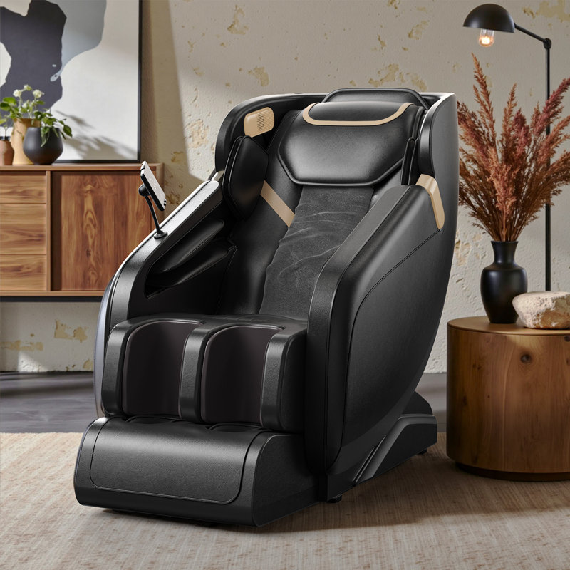 2026 Bugati 3D Full Body Massage Chair With Air Bags, Foot Massage, Heat Therapy, Shiatsu Recliner, LCD Screen&Voice Control, Bluetooth Music