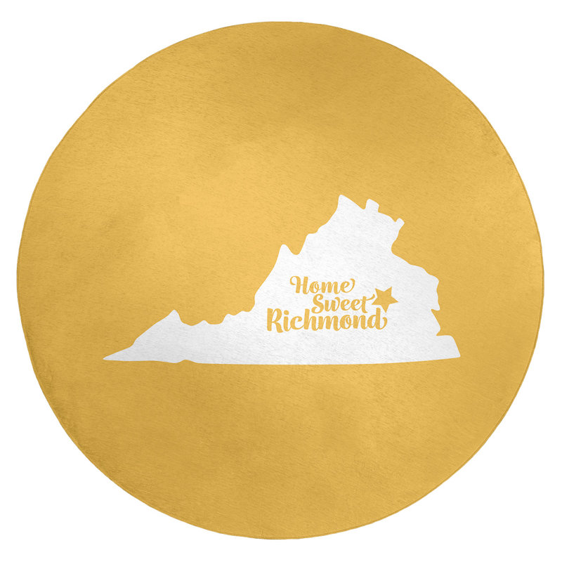 Tapis en poly-chenille richmond virginie, Rond 5 pi