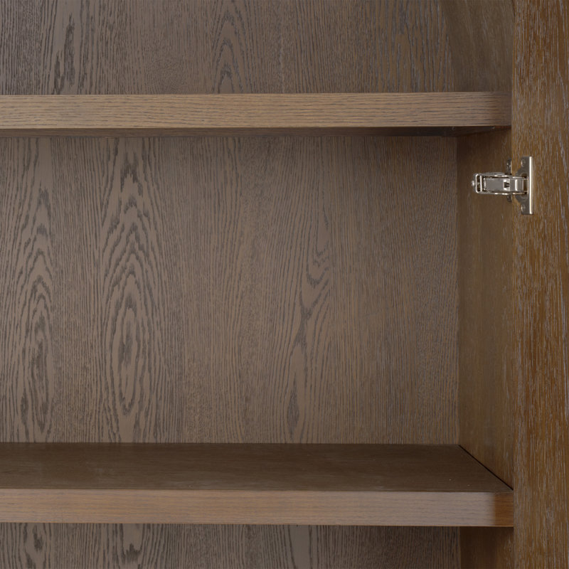 Finley Solid Wood Accent Cabinet, Brown Sugar Oak