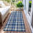 Washable Plaid Indoor / Outdoor Rug-600838767