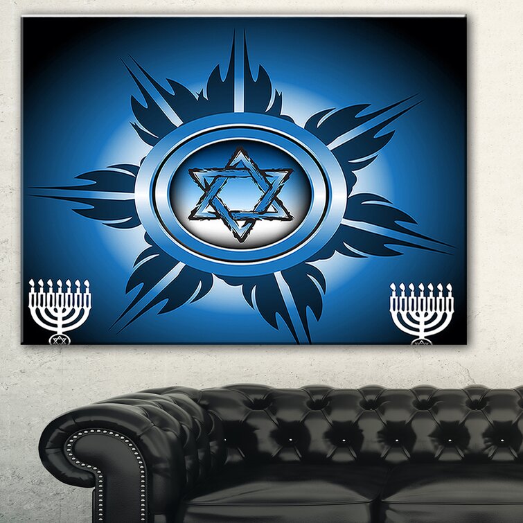 Bless international Jewish Symbols On Canvas Print | Wayfair