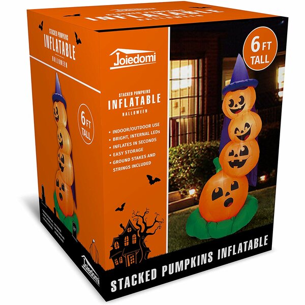 The Holiday Aisle® Stacked Pumpkins Inflatable & Reviews | Wayfair