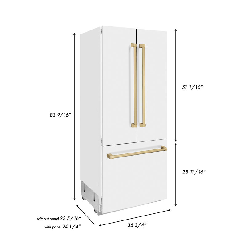 Autograph Edition 36" French Door 19.6 cu. ft.Refrigerator with Ice Maker, Champagne Bronze
