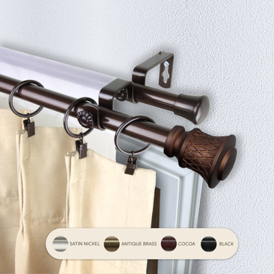 Steel Adjustable Double Curtain Rod