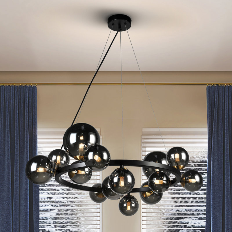 14 - Light Black Unique/Statement Pendant