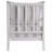 White & Navy Stripe Spindle Accent Chair – Boho/Nautical Style + Padded Armrests
