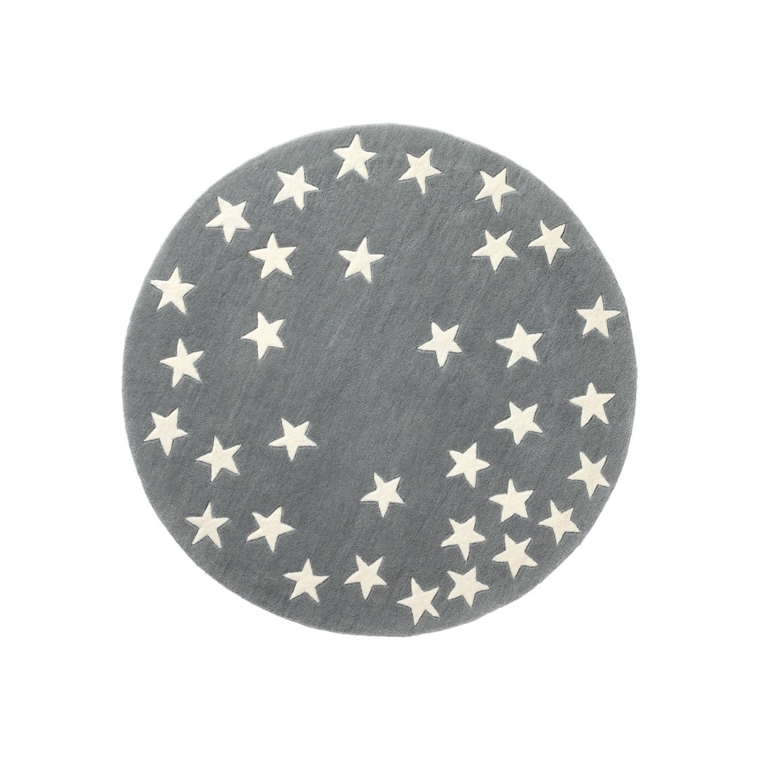 Round Geometric Hand Woven 100cm X 100cm Area Rug
