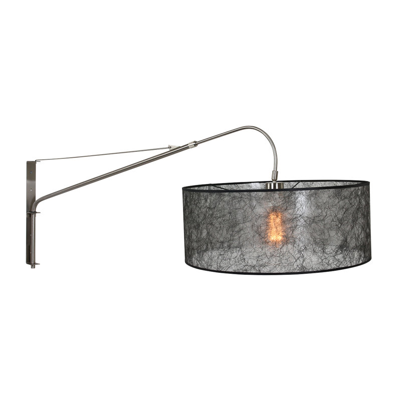 Owings Swing Arm Sconce, Steel, Black