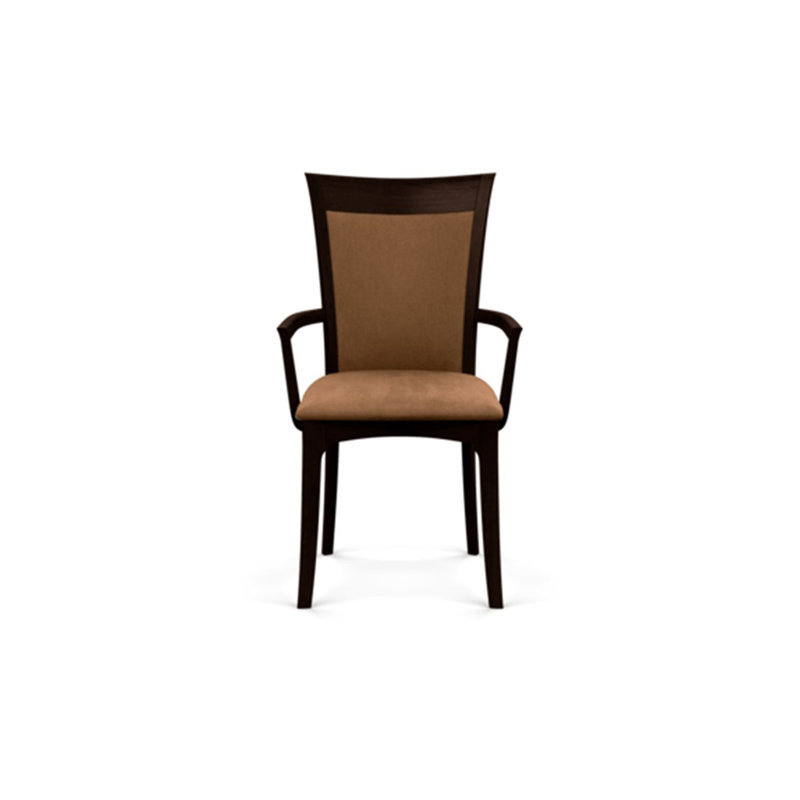 Morgan Upholstered Arm Chair, Smoke Cherry, Microseude Onyx