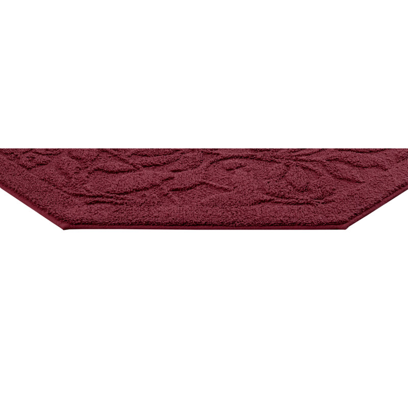 Tapis pour salle de bain Berger, Octogone H 48 po x l 48 po x P 0,47 po, Cabernet