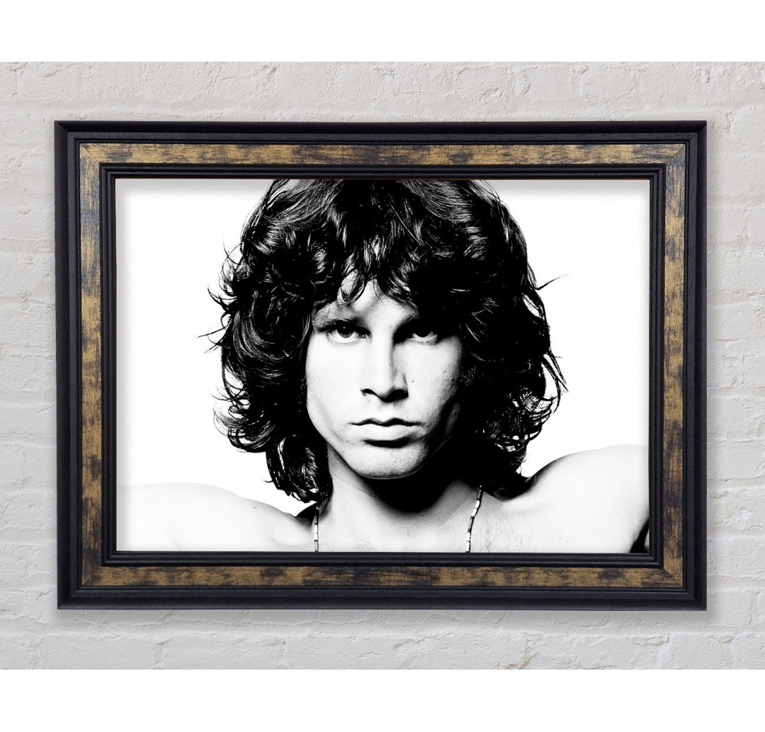 Jim Morrison Gesicht - Bilderrahmen Kunstdrucke