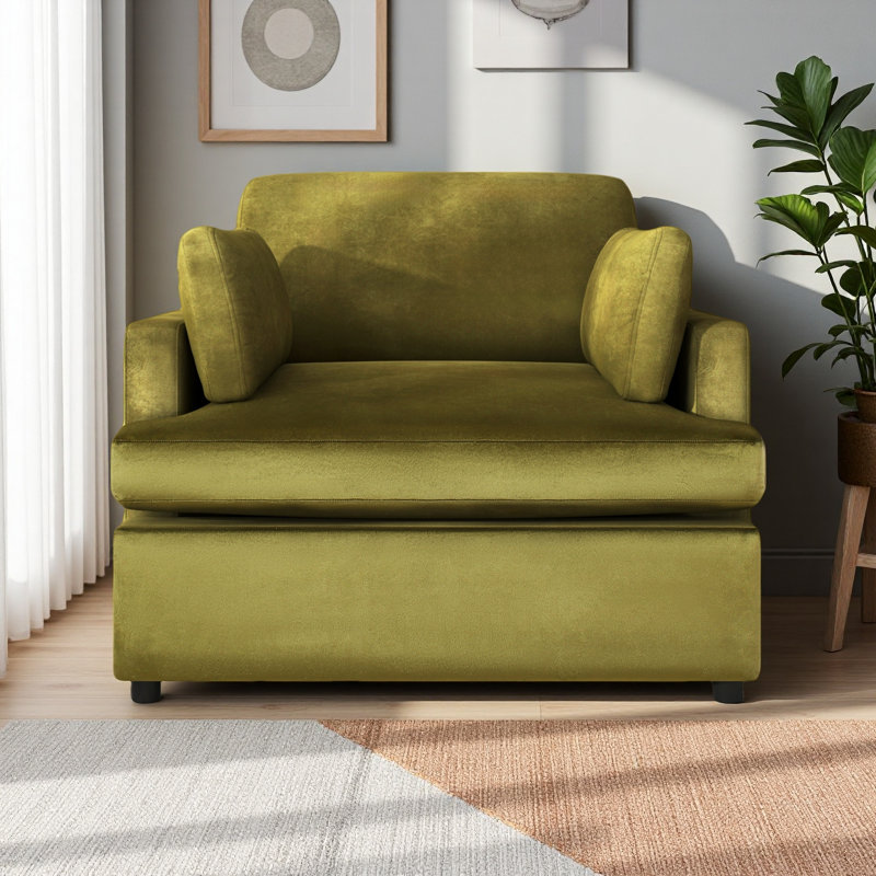 Fauteuil d'appoint surdimensionné Mirod - coussins d'accoudoirs confortables, style neutre polyvalent, design élégant, structure durable