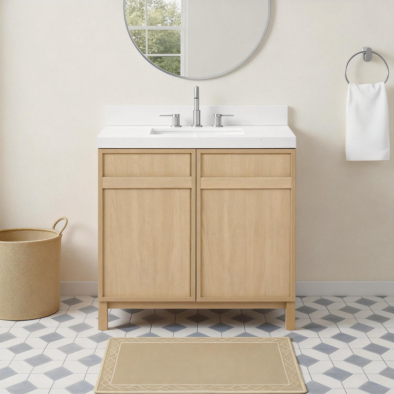 36'' Single Bathroom Vanity With Resin Sink, 36"