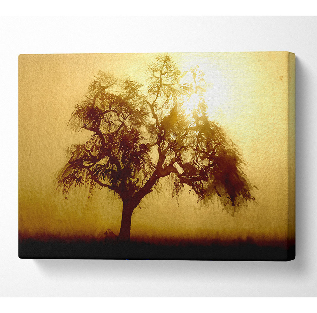 Early Morning Fog Tree - Kunstdrucke auf Leinwand