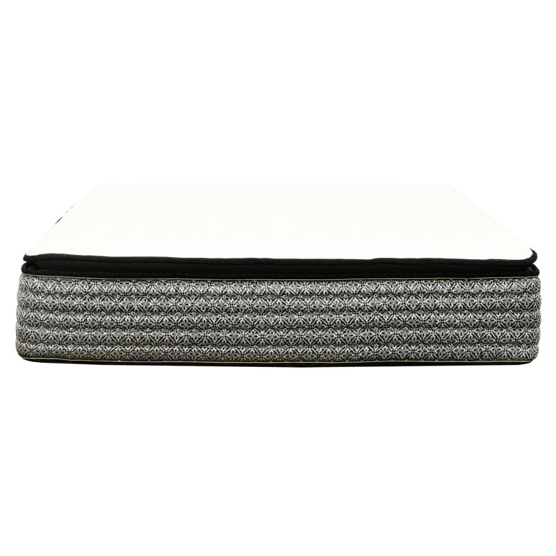 Grand matelas 14 po, ressorts ensachés et mousse de gel, plateau-coussin pour un sommeil confortable, tissu grand de 14 po, mousse et ressorts, acariens Peaceful Night