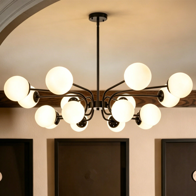 Summertown 16 - Light Dimmable Chandelier, Black