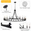 Luminaire rond rustique de style bougie Hendon-214803285-232923509