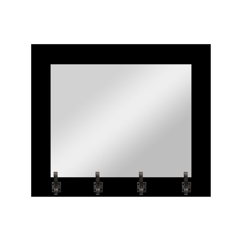 Miroir Tecopa, Noir / acier