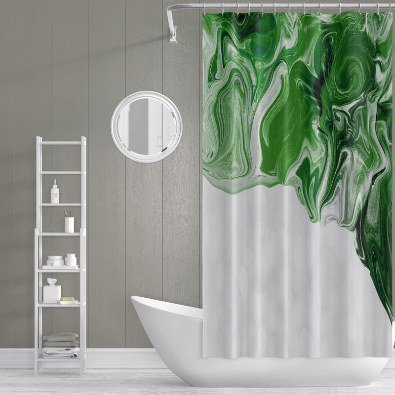 Abstract Shower Curtain, 93" H x 70" W