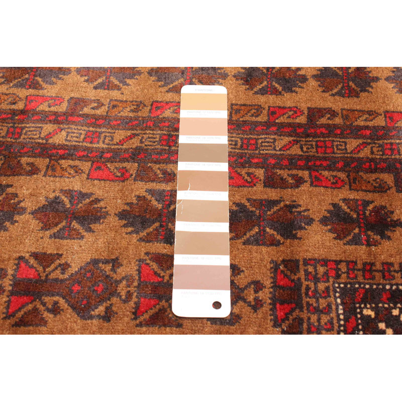 Tapis brun Teimani 2 pi 8 po x 4 pi 6 po