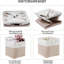 Bacs de rangement cubiques, 4 grands bacs de rangement en tissu pliables avec cordes, cubes de rangement pliables pour la maison, le bureau, le placard, les vêtements et les jouets