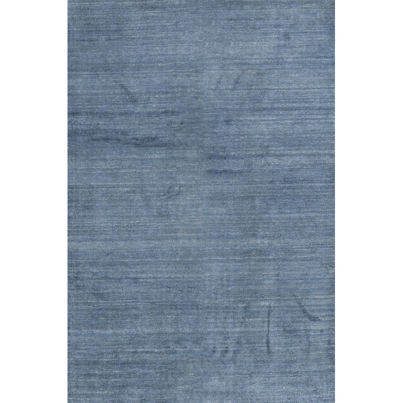 Tapis bleu de haute qualité noué à la main