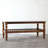 Solid Wood Coffee Table with Two-Tier Storage and Wave-Edge Shelf