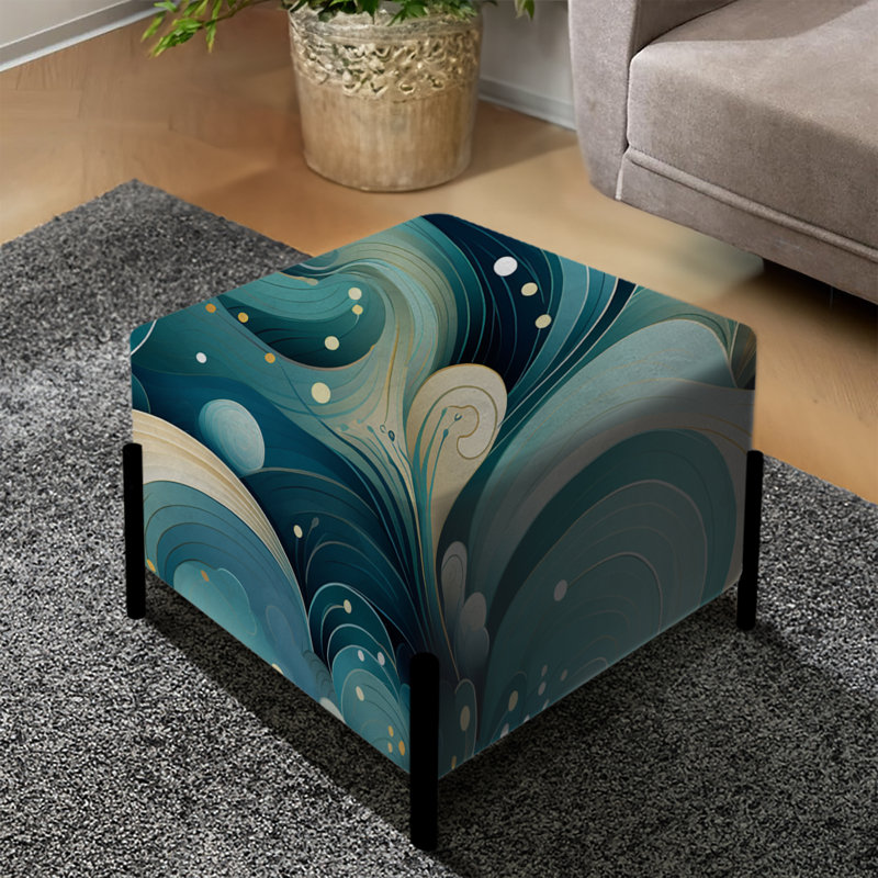 Repose-pieds Oceanic Blue Coastal Fusion - éclectique carré