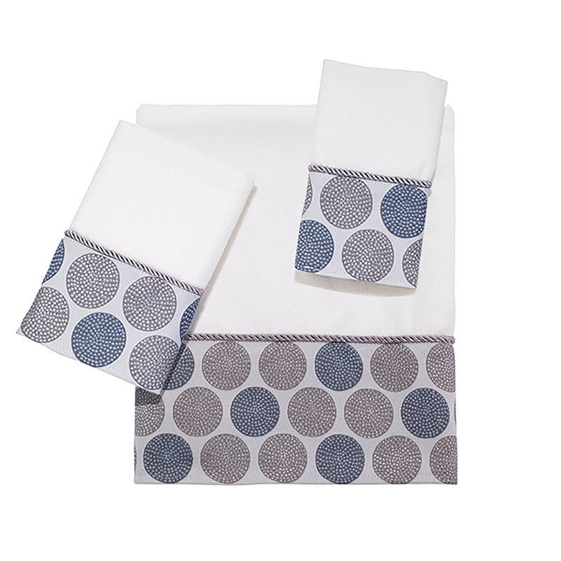 Pippas 100% Cotton Towel, White, 3 Piece Towel Set