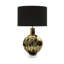 Bardhyle 72cm Living Room Table Lamp with Glass Base, Bedside Buffet Lamp with Velvet Shade