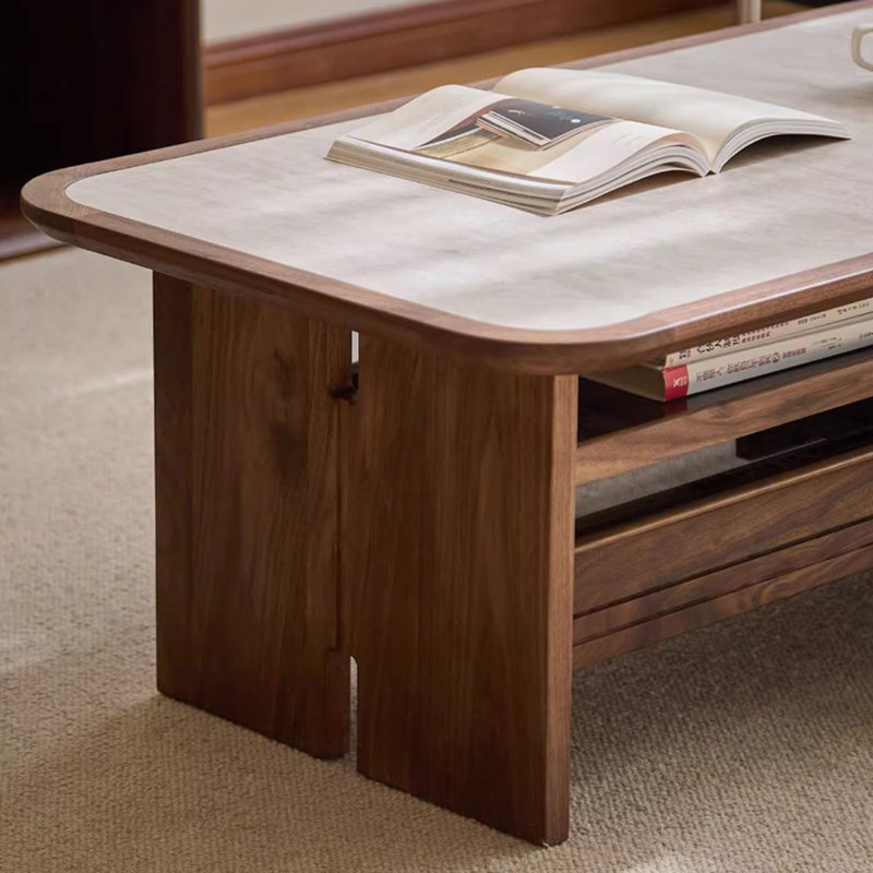 Design sense simple solid wood coffee table