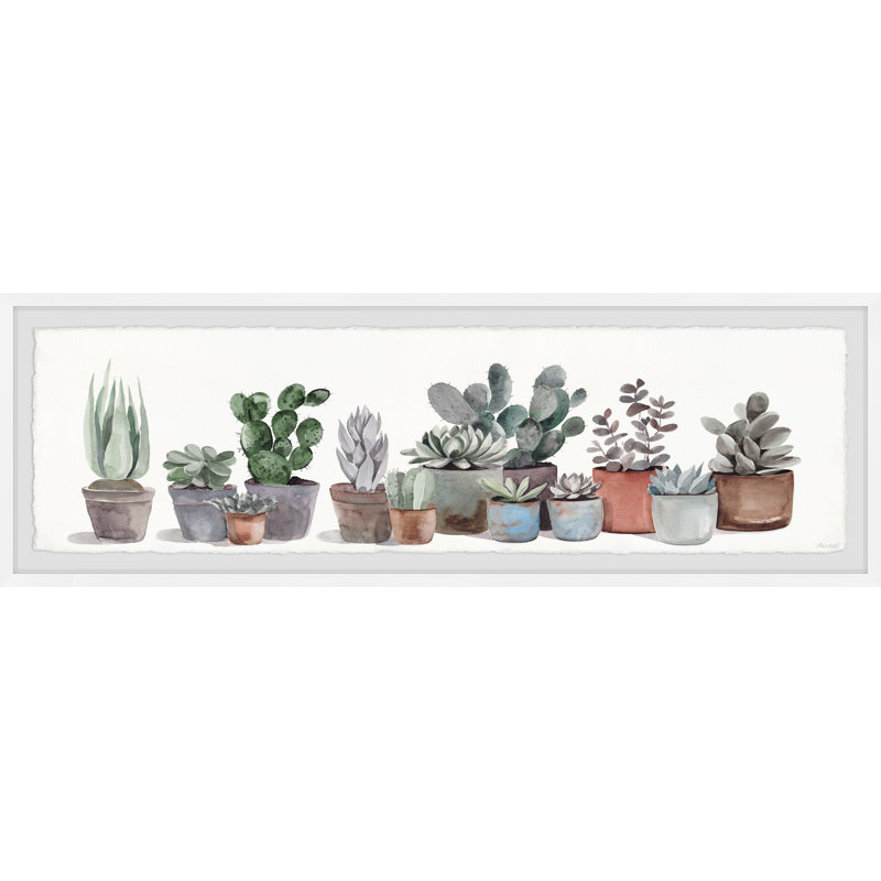 «Bunch of Succulents», reproduction encadrée, H 15 po x l 45 po x P 1,5 po
