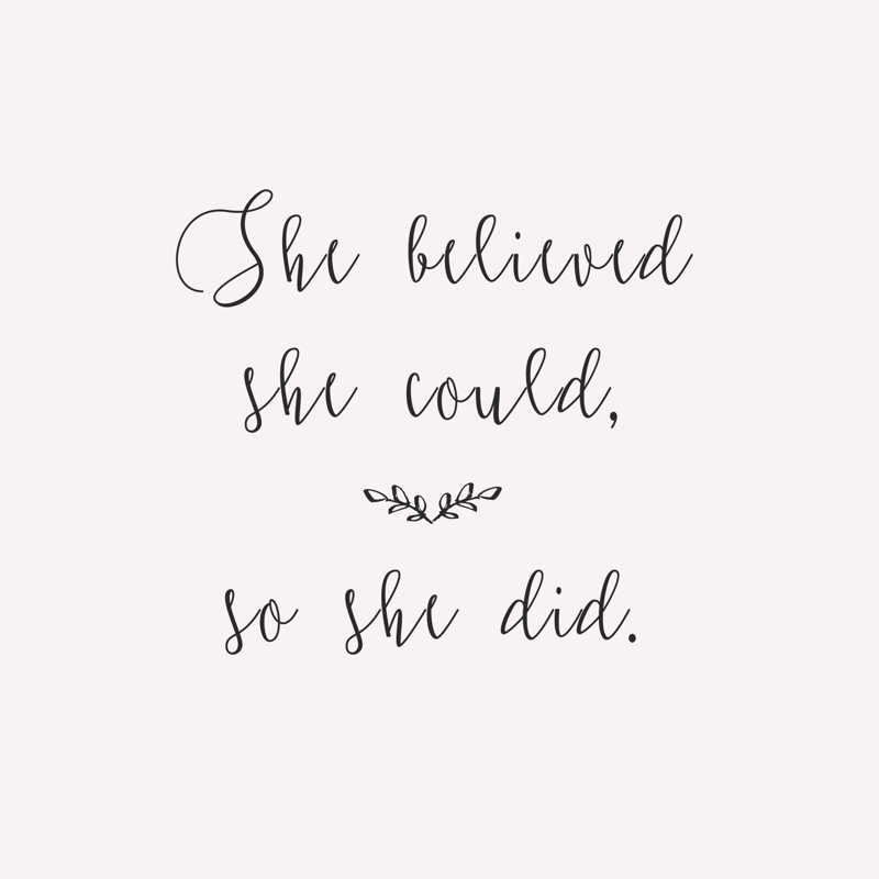 She Believed She Could - Wrapped Canvas Print, 91cm H x 91cm W x 3.8cm D