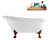 58" Streamlin Clawfoot Tub,Tray,Drain, Clawfeet-101628930-102219865