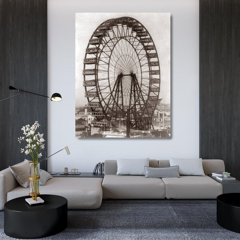 Grande roue de Chicago, 1893, H 47 po x l 36 po