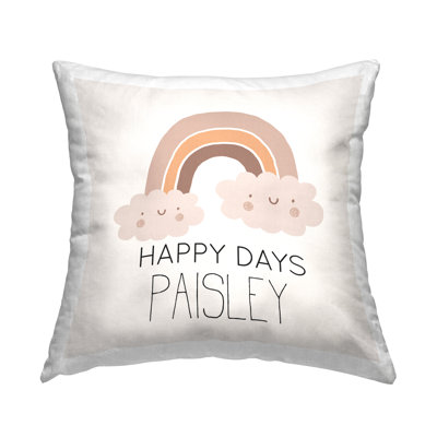 Coussin Happy Happy Soft Rainbow par LSR Design Studio