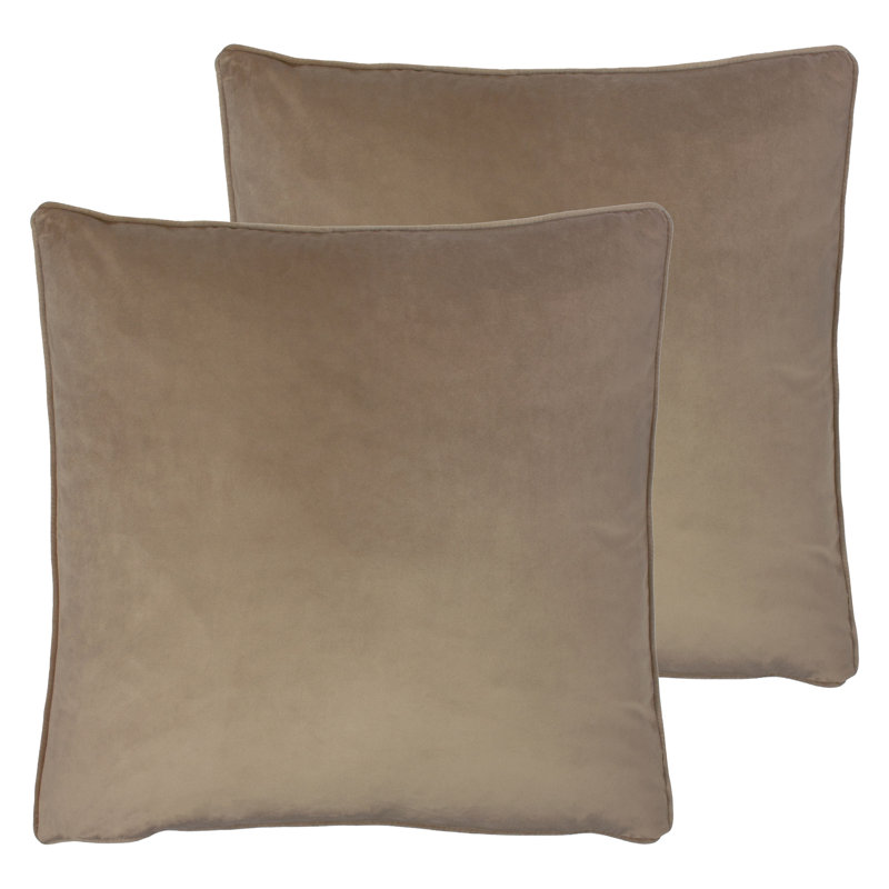 Evans Square Throw Cushion, Biscuit, Feather