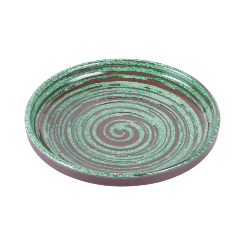 Stardust 7" Round Coupe Appetizer Plate, Green