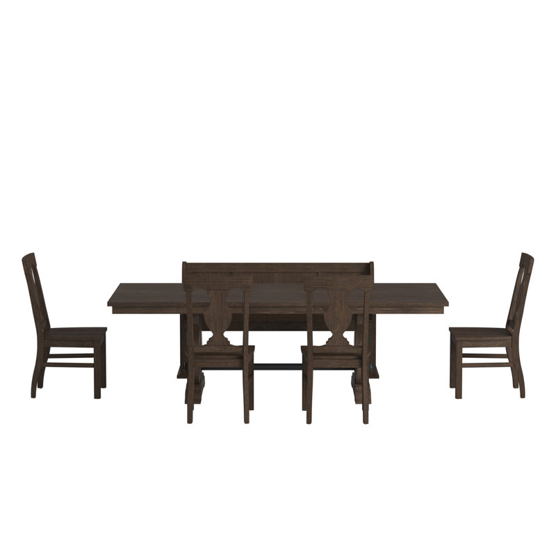 Holman Wood Extendable Dining Set - 6-Piece Set