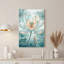 «Blue Lotus Flower», art mural sur toile bleu sarcelle-133221370