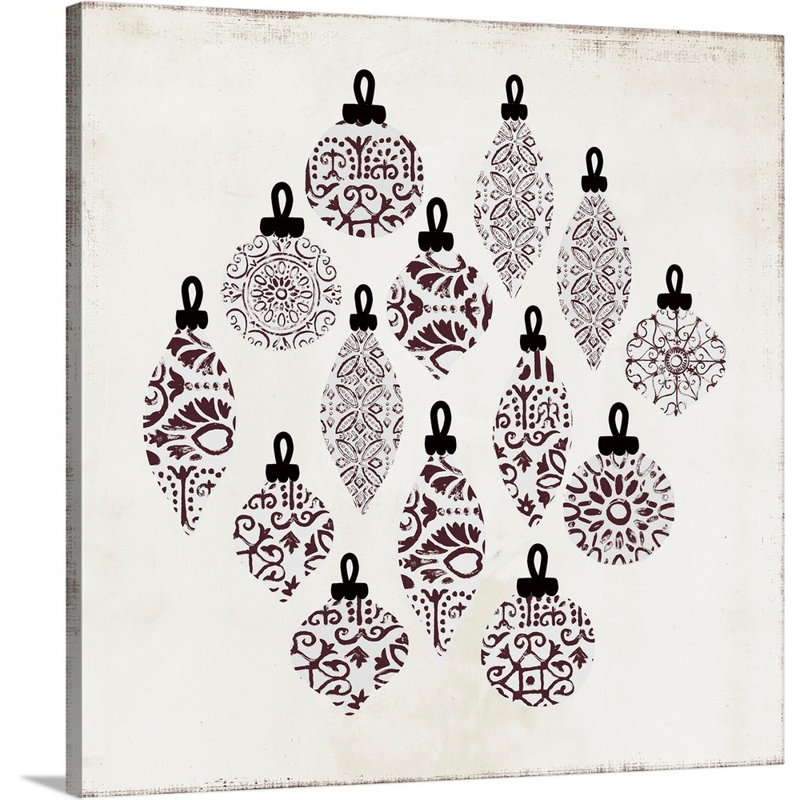 Motif d’ornement-reproduction d’art sur toile, H 20 po x l 20 po x P 1,25 po, Toile tendue