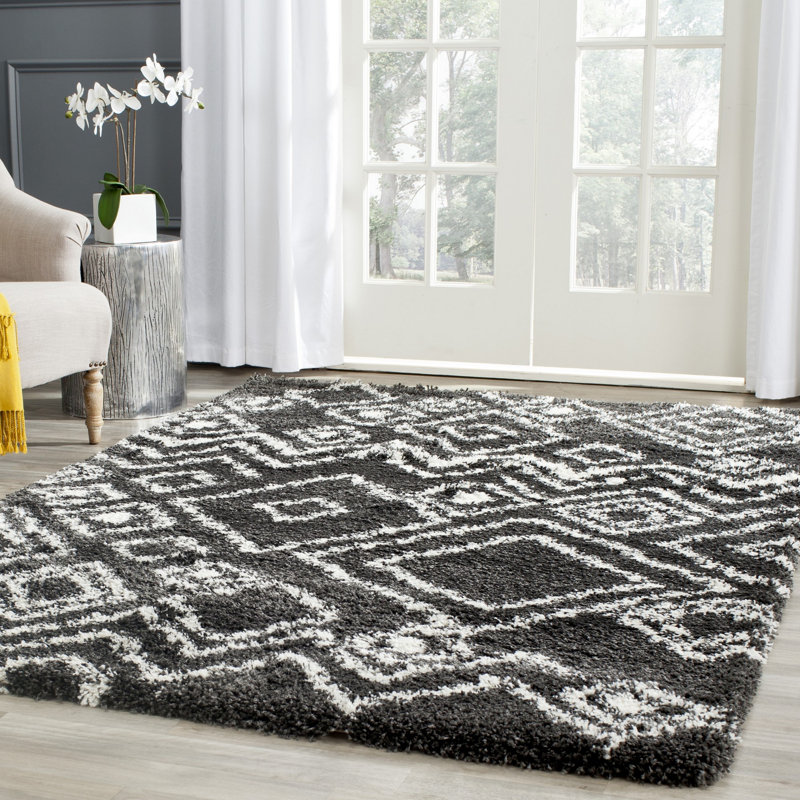 Ritney Sgb-Belize Shag Performance Geometric Rug, Rectangle 5'3" x 7'6"