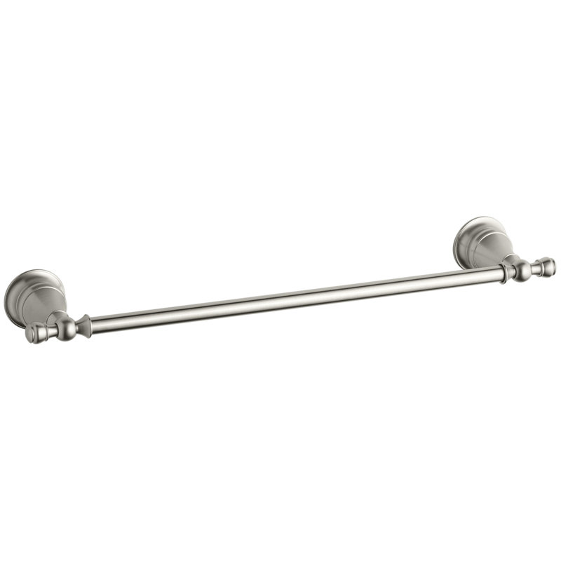Barre à serviettes murale Revival, Nickel brossé éclatant, 18"
