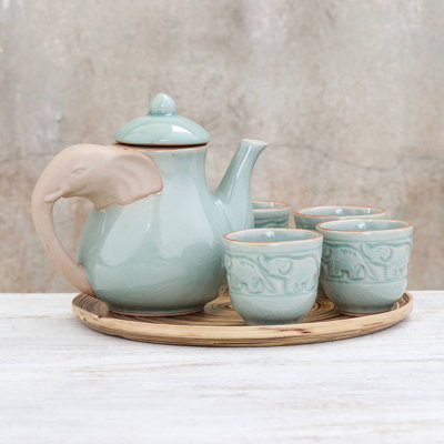 Canora Grey Jaylyn 18 fl. oz. Stovetop Safe Stoneware Teapot For